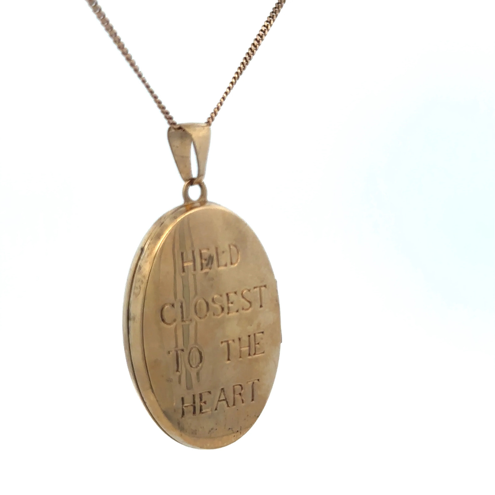 9ct yellow gold locket pendant 5.8g (sh24955l)