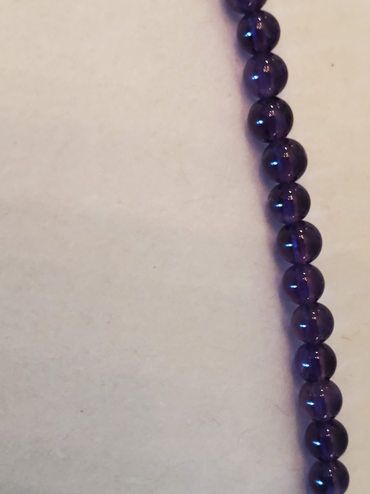 NICKY BUTLER Vintage Necklace, Sterling Silver & Amethyst Beads, 22.5 Inches