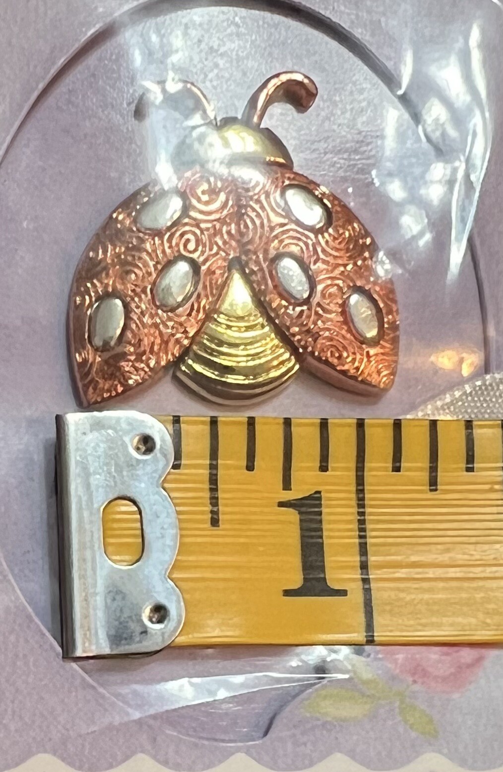 NWOT~Friendship Charm~Ladybug~1.25x 1.25~Bronze, Gold, Silver~CMP, Mason, OH