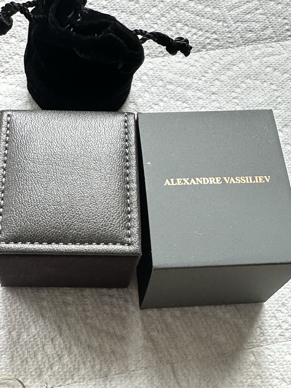 Alexander Vasiliev 925 Silver Earrings & Ring Set with Swarovski Marcasites