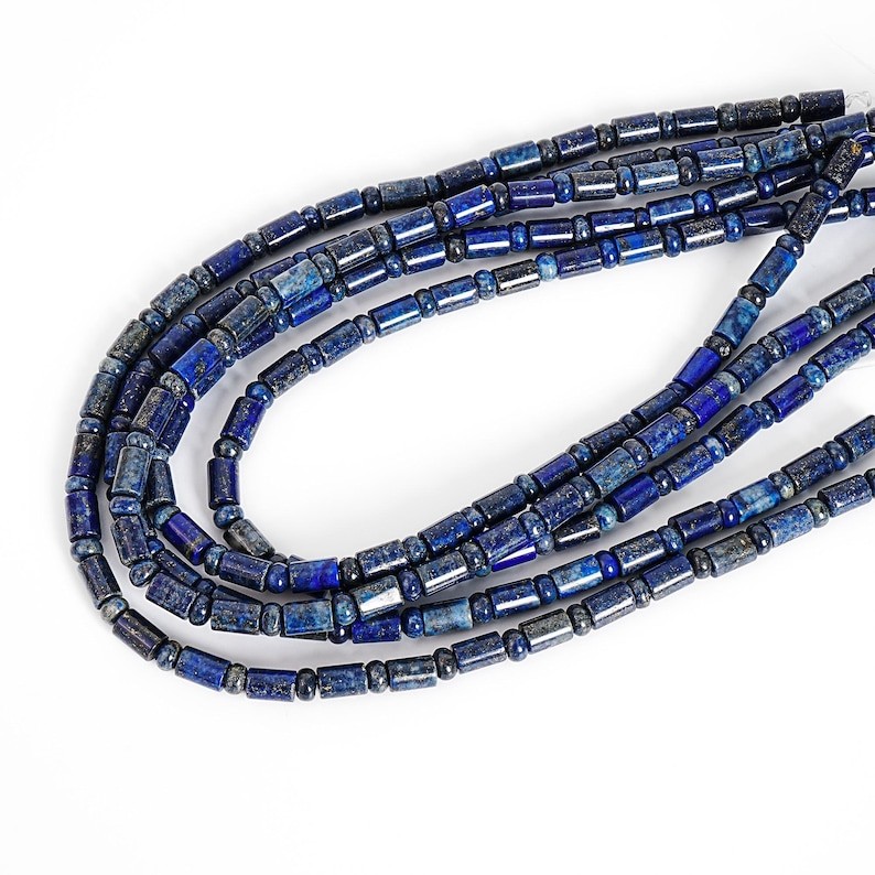 Blue Lapis Lazuli Tube Beads Grade AAA Loose Beads 6X9MM-6X4MM 8X10MM-8X4MM