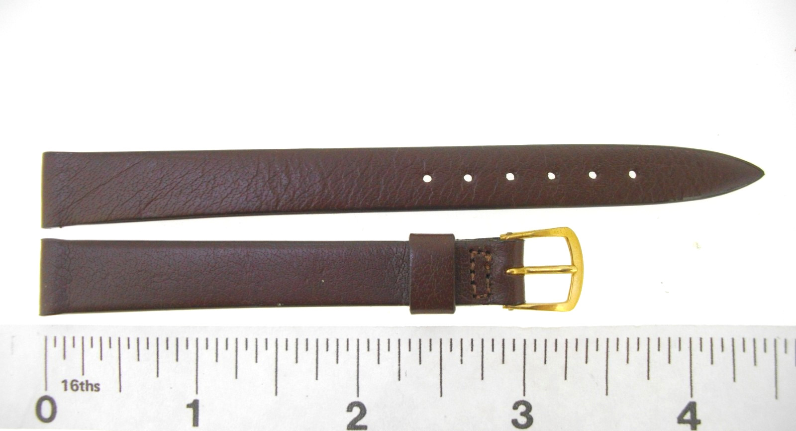 Watchband Stylecraft 12 mm Long Brown SELECTED CALF SKIN leather watch strap