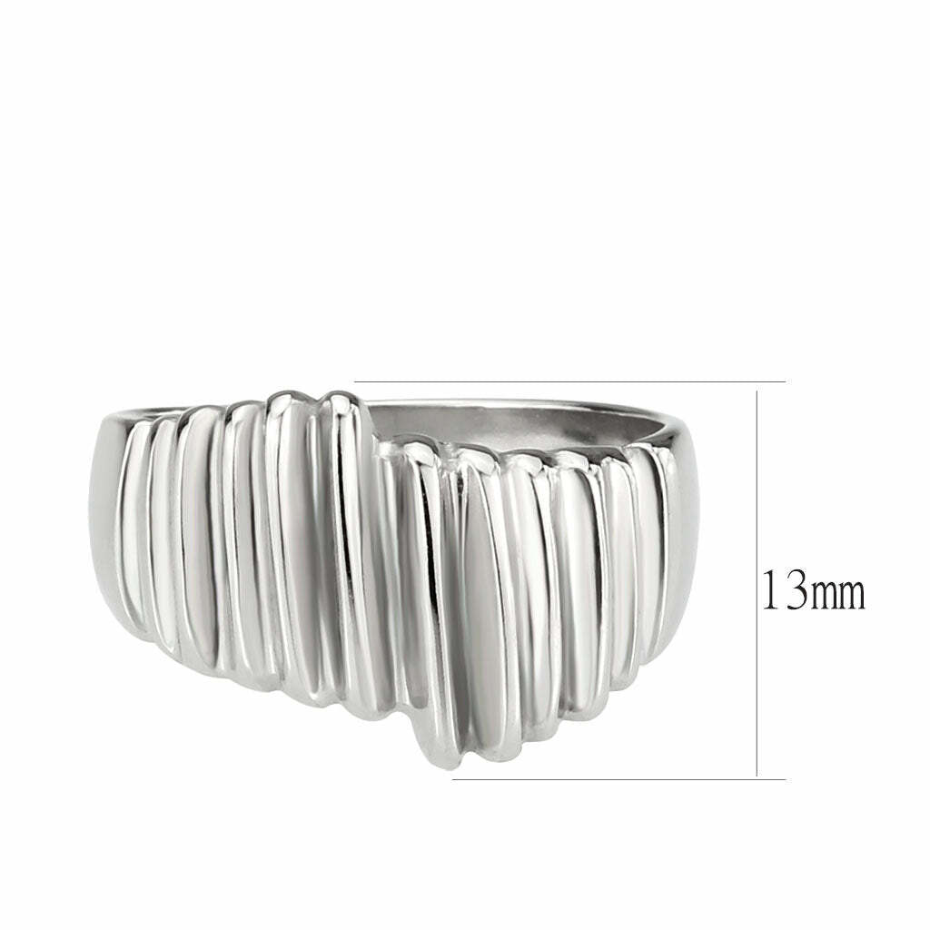 TK3804 – High polished (no plating) Stainless Steel Ring with NoStone in No