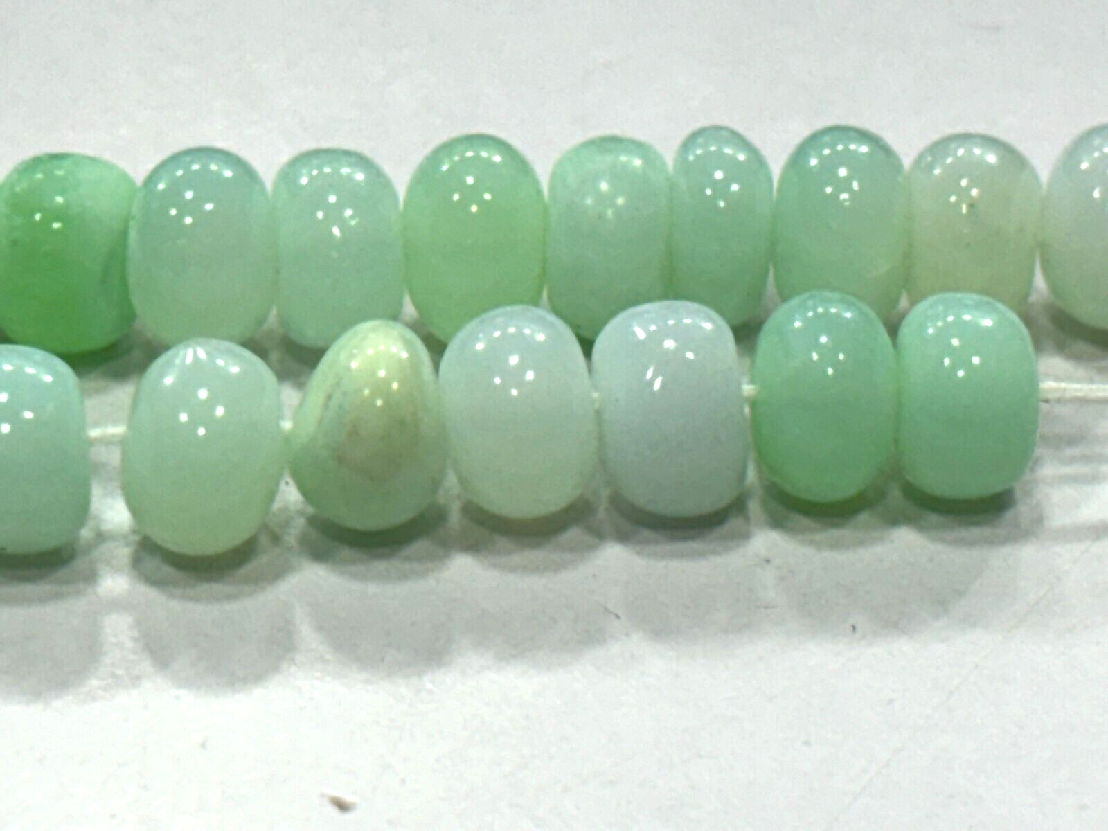 Chrsoprase Opal Roundelle Smooth 8-9 mm Gemstone Beads 16 Inch 1 Strands