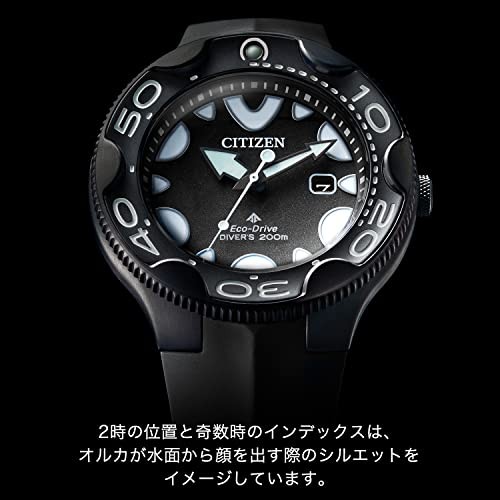 CITIZEN PROMASTER BN0235-01E Eco-Drive Diver Watch 200m All Black Japan Y864630