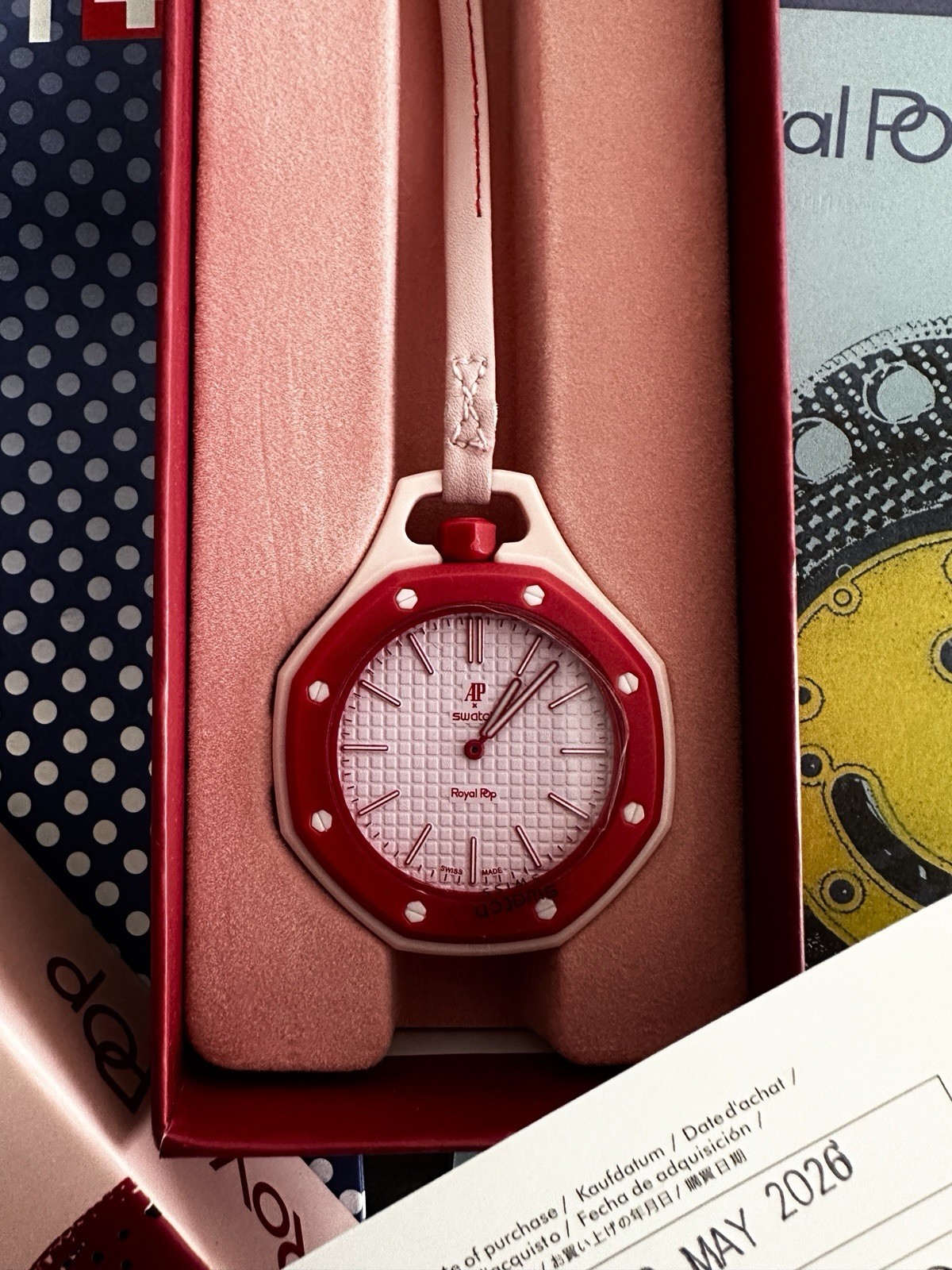 Swatch x AP Royal Pop OTTO ROSSO In Hand NEW With Receipt Warranty Card