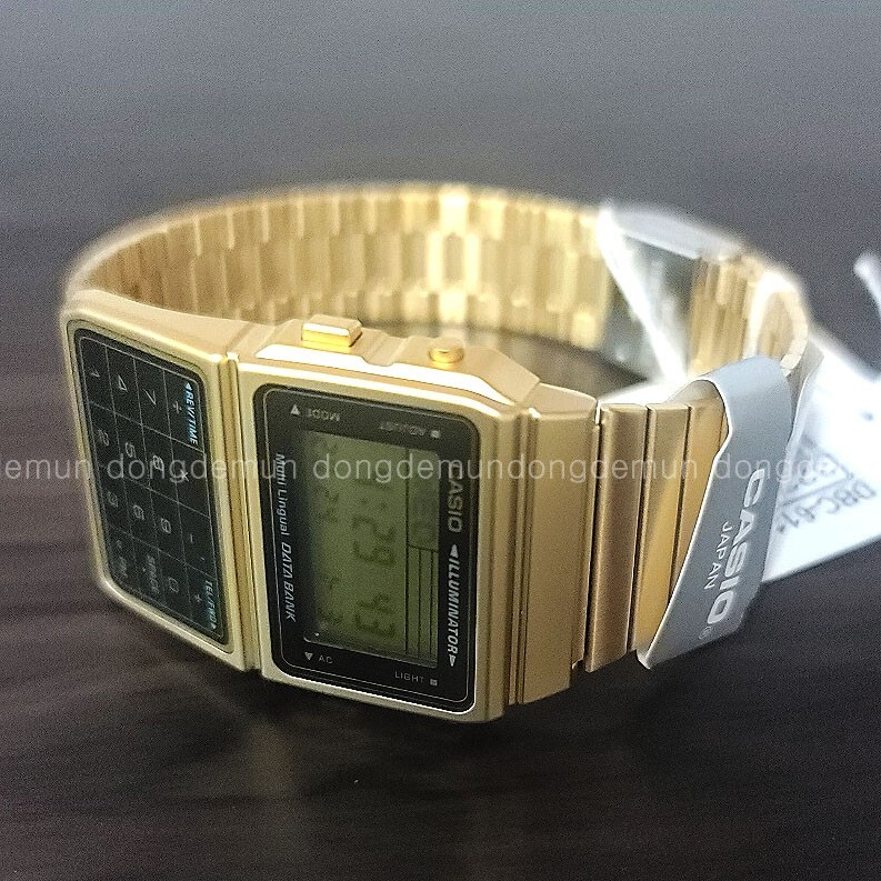 CASIO DBC-611G-1DF Unisex Gold Databank Watch Stainless Steel Calculator New