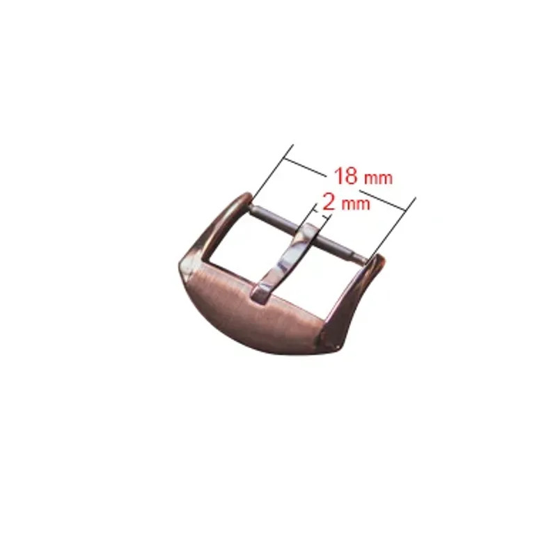 Pin Buckles Bronze 316L Stainless Steel Leather Strap Watch Clasp Men 18mm 20mm