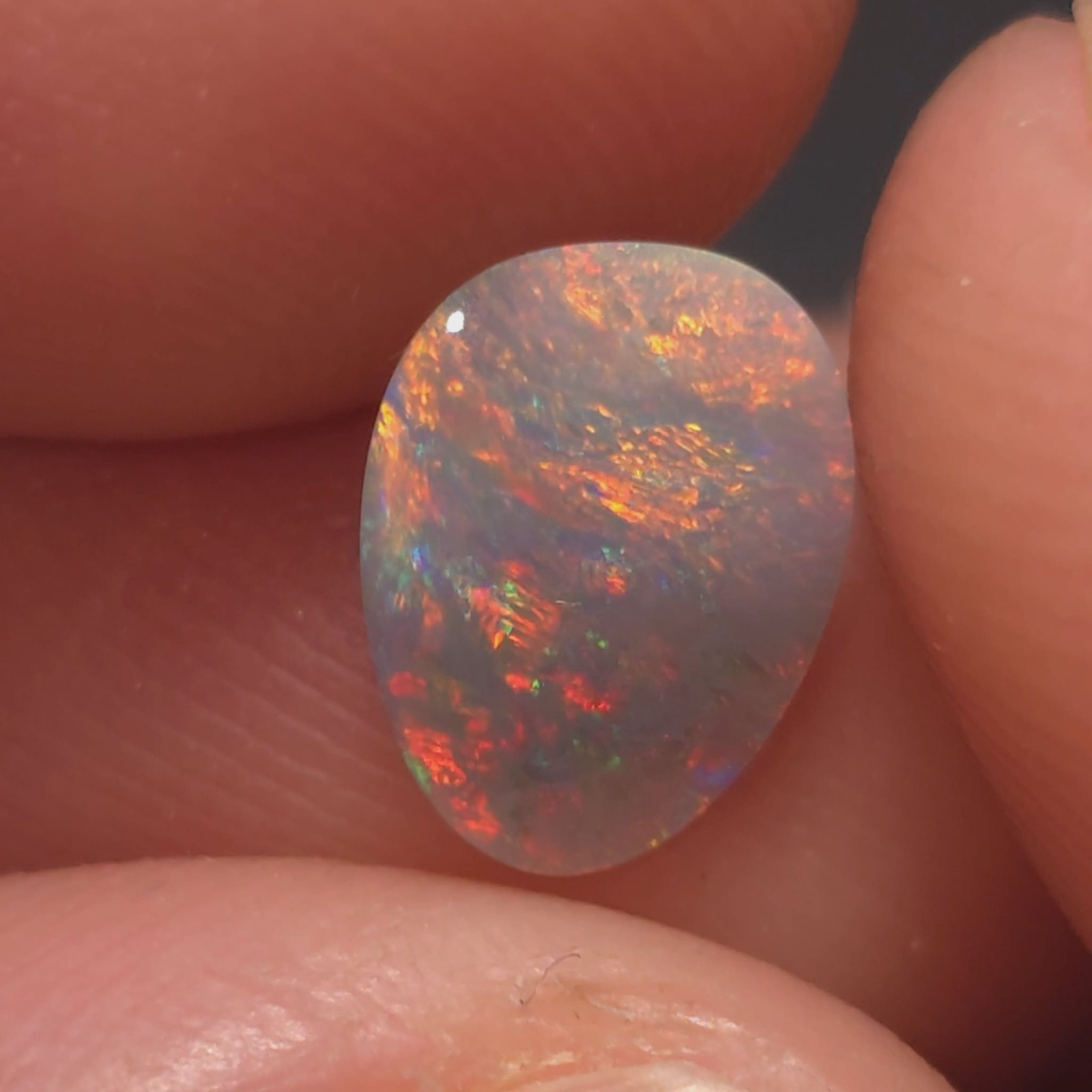 0.8cts Lightning Ridge Opal Freeform 9.4×7.1×2.2mm