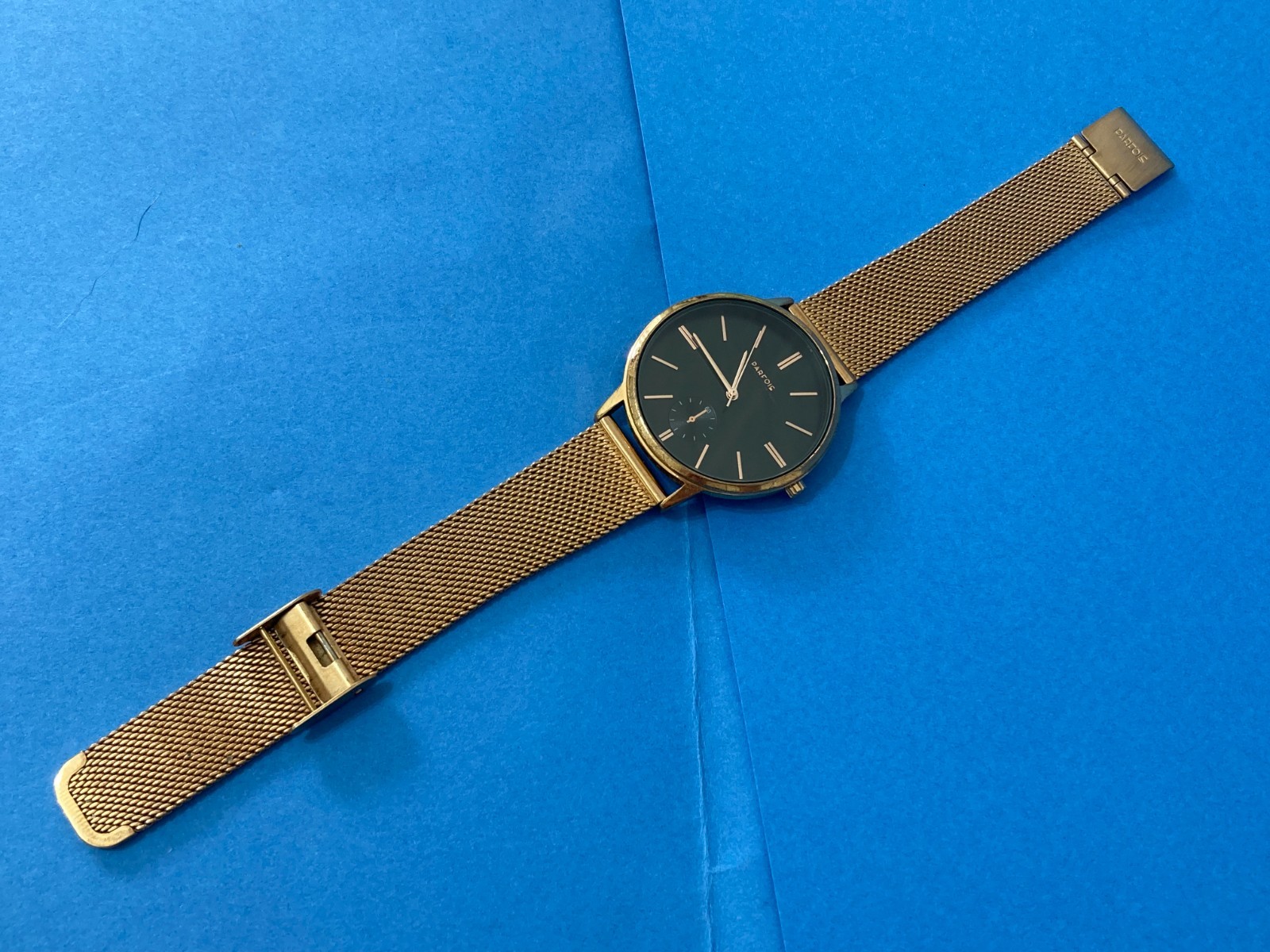 sometimes black dial quartz watch mm.38 working.