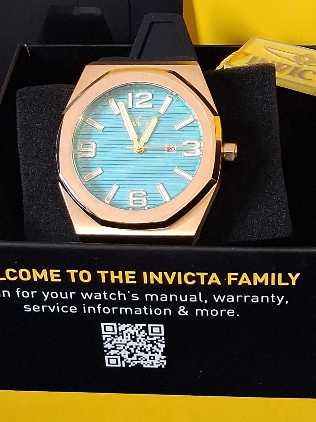 Invicta 48mm Men HURACAN Blue Face Quartz Goldtone Watch 69828