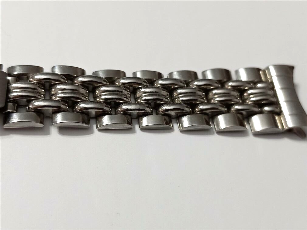 Rare NOS 1940-60’s 16mm Germex Curved Ends Gent’s Stainless Steel Bracelet