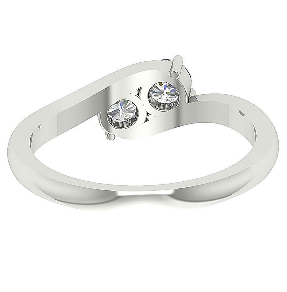 Forever Us 2 Stone Annicersary Ring I1 G 0.55Carat Genuine Diamond 14K Rose Gold