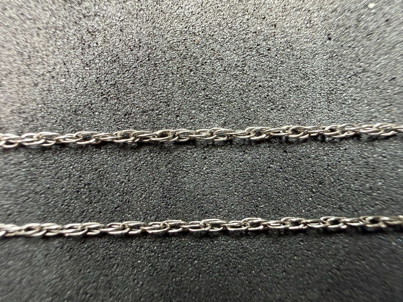 0.98g Vintage Sterling Silver 925 Rope Link Chain Necklace 20 in M