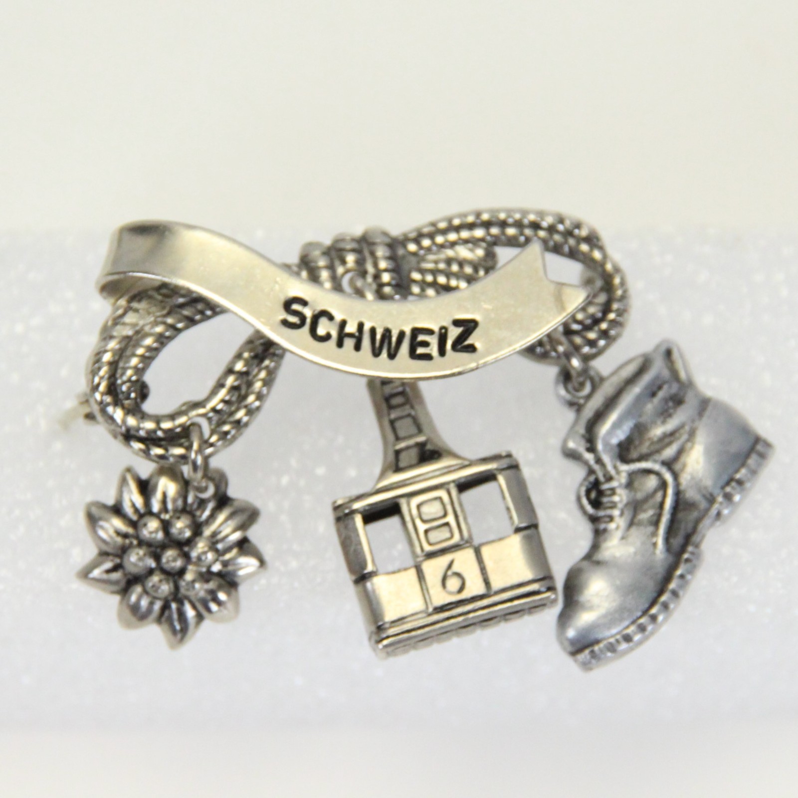Switzerland Schweitz Summit Mountains Brooch 1.3″ L