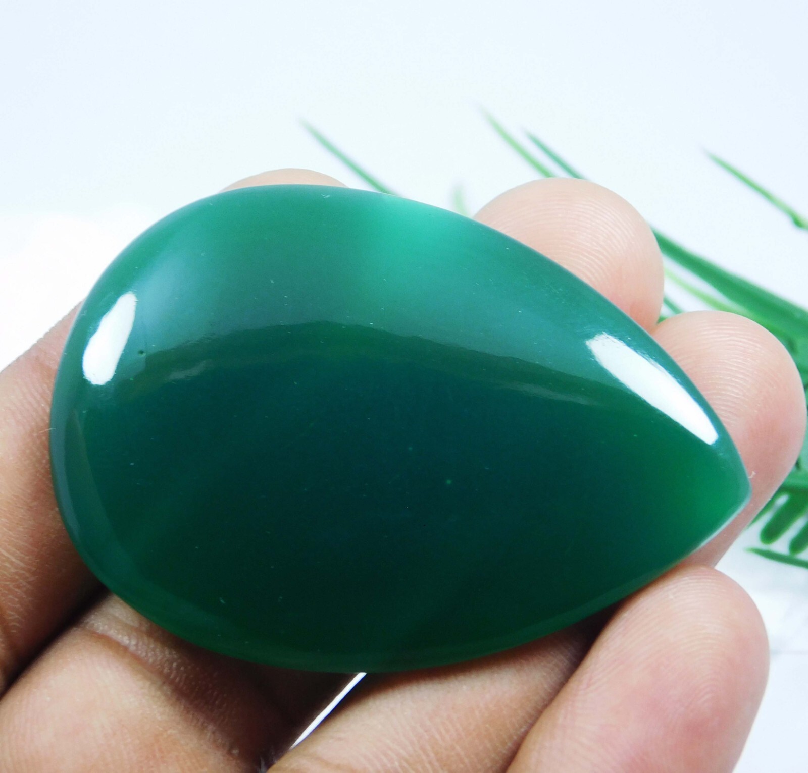 97.70 Ct Natural Green Onyx Sulemani Hakik Loose Gemstone For Jewelry Making