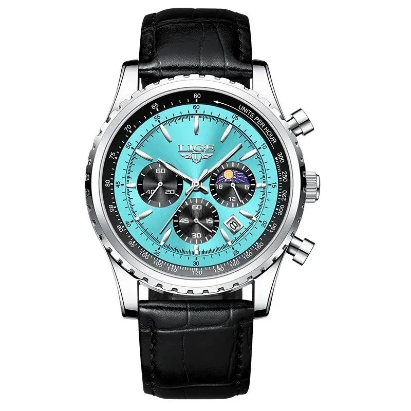 LIGE 2024 Top Brand Luxury New Men Watch Quartz Man Watches Waterproof Luminous