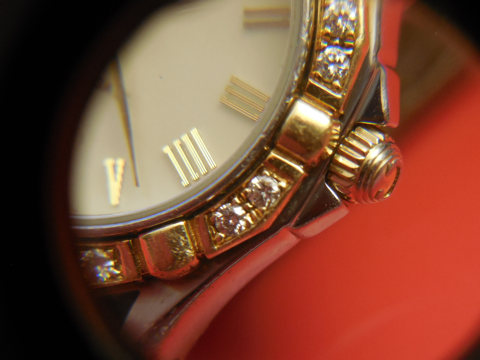 CONCORD SOLID 18K / STEEL DIAMOND CURRENT MODEL SARATOGA 23MM WATCH