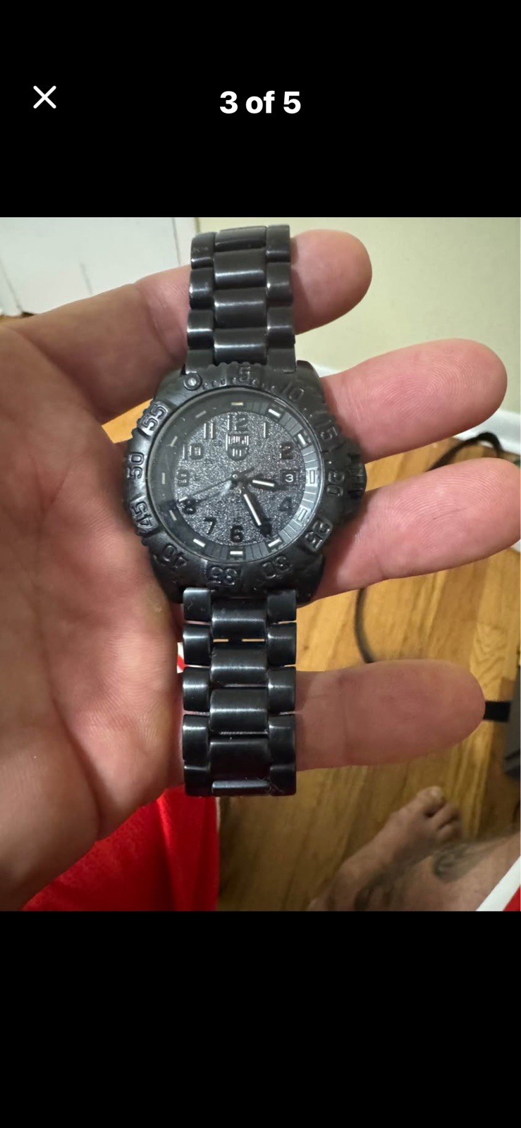 Luminox Men’s Navy Seal Blackout 3150 Stainless Steel