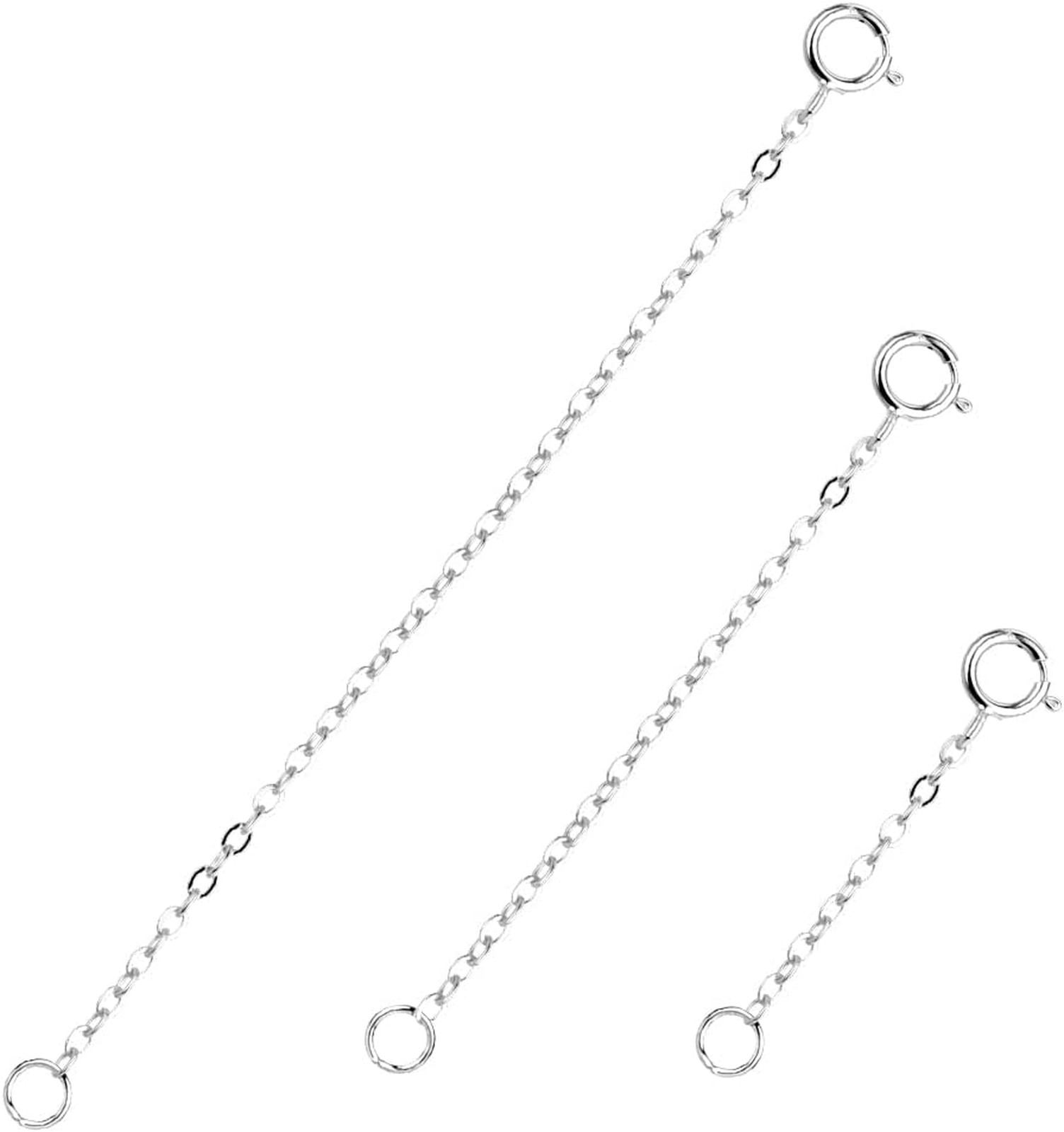 Sterling Silver Gold Necklace Extender Set 1 2 3 Inches Jewelry Extension for