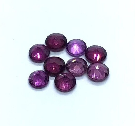 Pink Rodholite Garnet Round Cut Faceted Natural Loose Gemstone Making Jewelry
