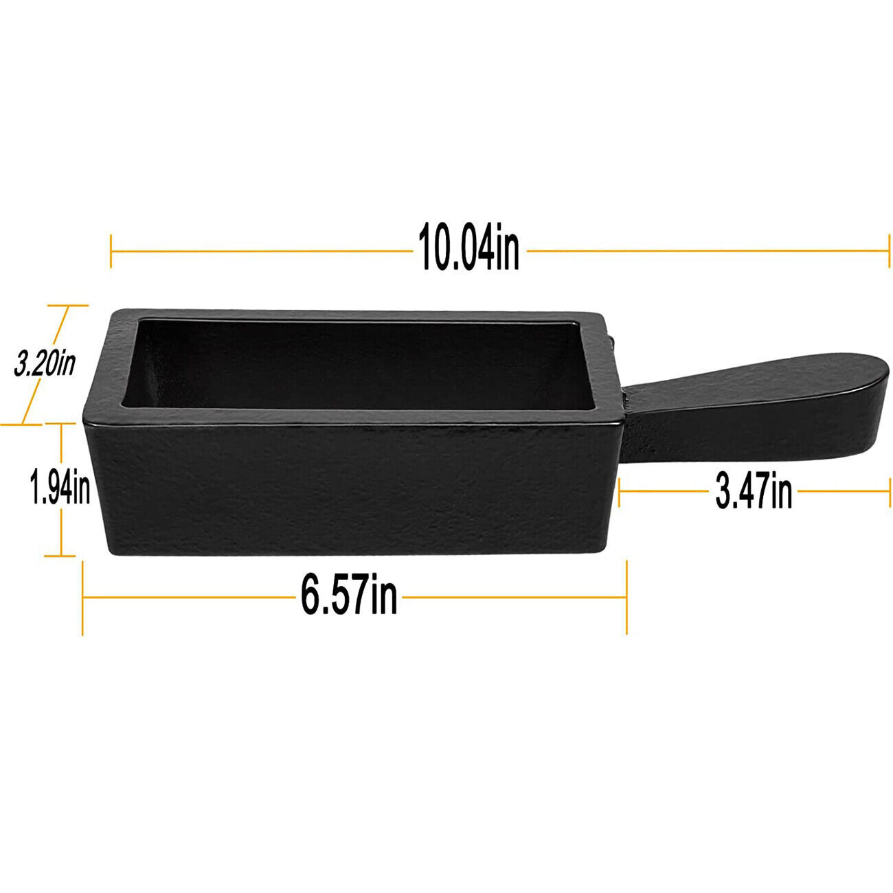 100 oz Cast Iron Loaf Bar Ingot Mold Melting Casting Gold Silver Copper Scrap