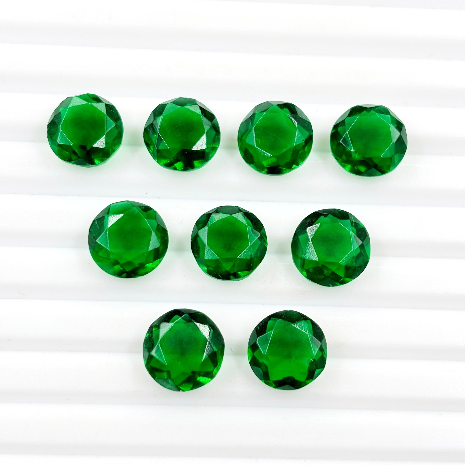 20 Pcs Faceted Emerald Hydro Quartz Loose Gemstone -6mm-25mm Approx