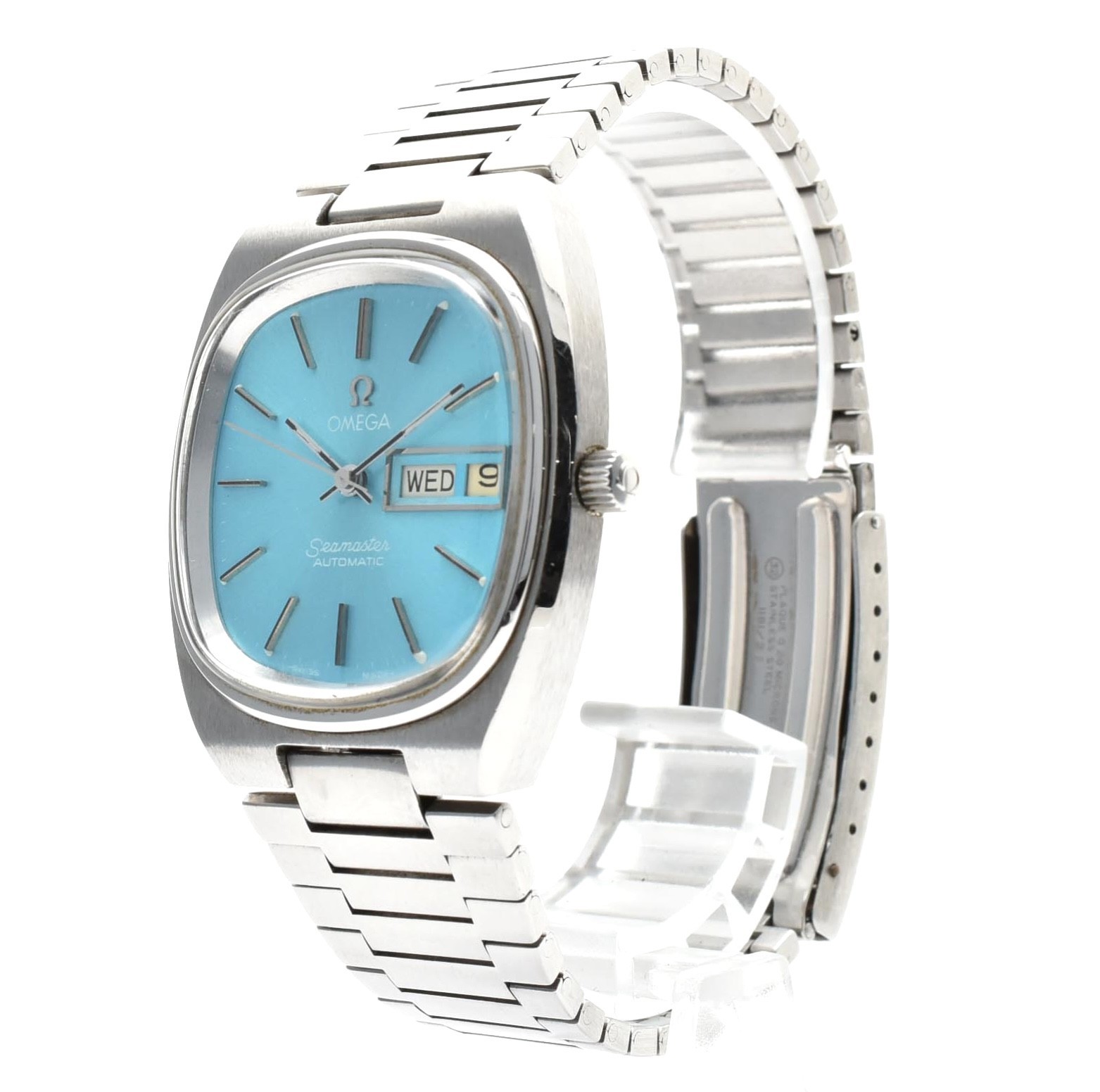 Vintage OMEGA Seamaster TV Cal.1022 166.0213 Ice Blue Dial Automatic Men’s Watch