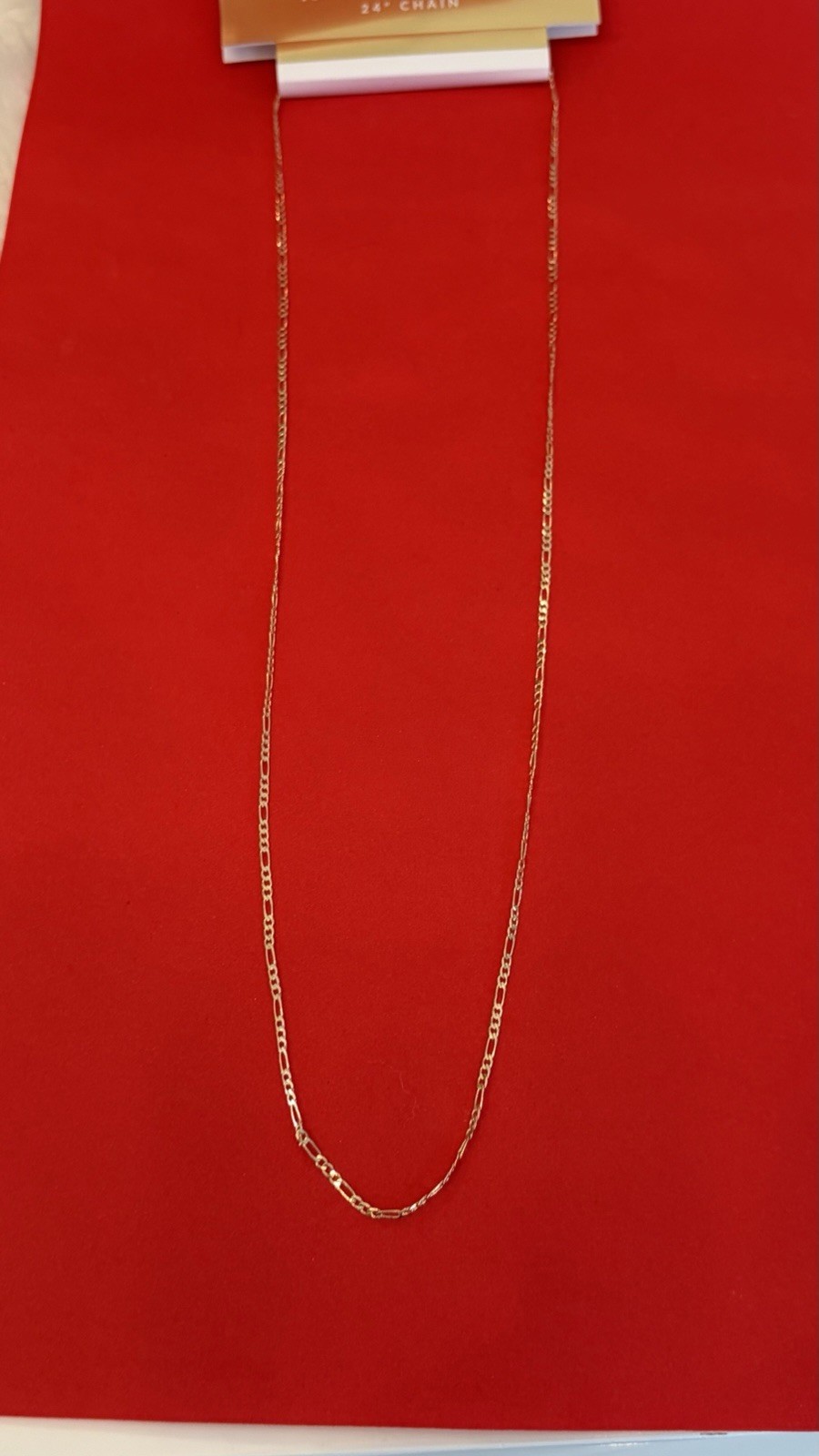 Essentials 18K Gold Over Brass Silver Plated Box Link 24″ Chain Necklace NWT