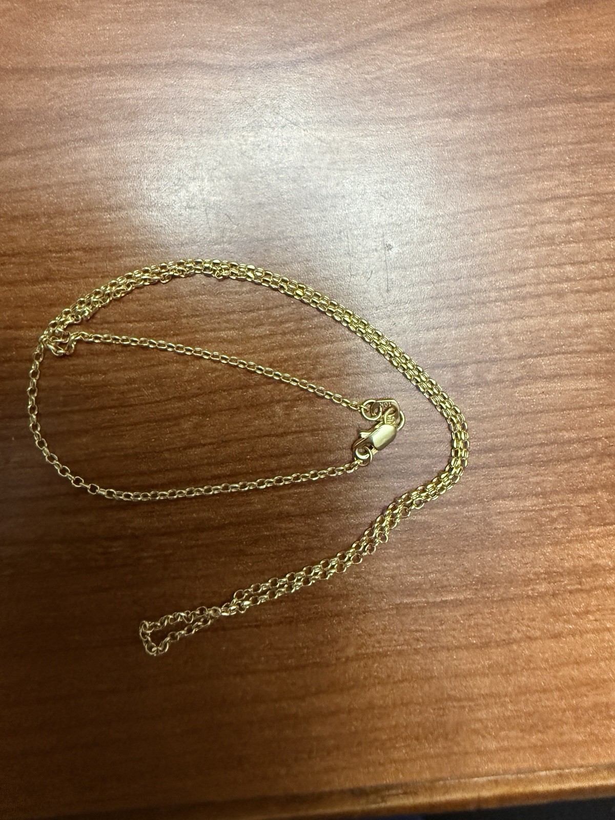 10K Yellow Gold 1.5mm Rolo Link Chain Necklace, 16″, Lobster Clasp, 1.0 Grams