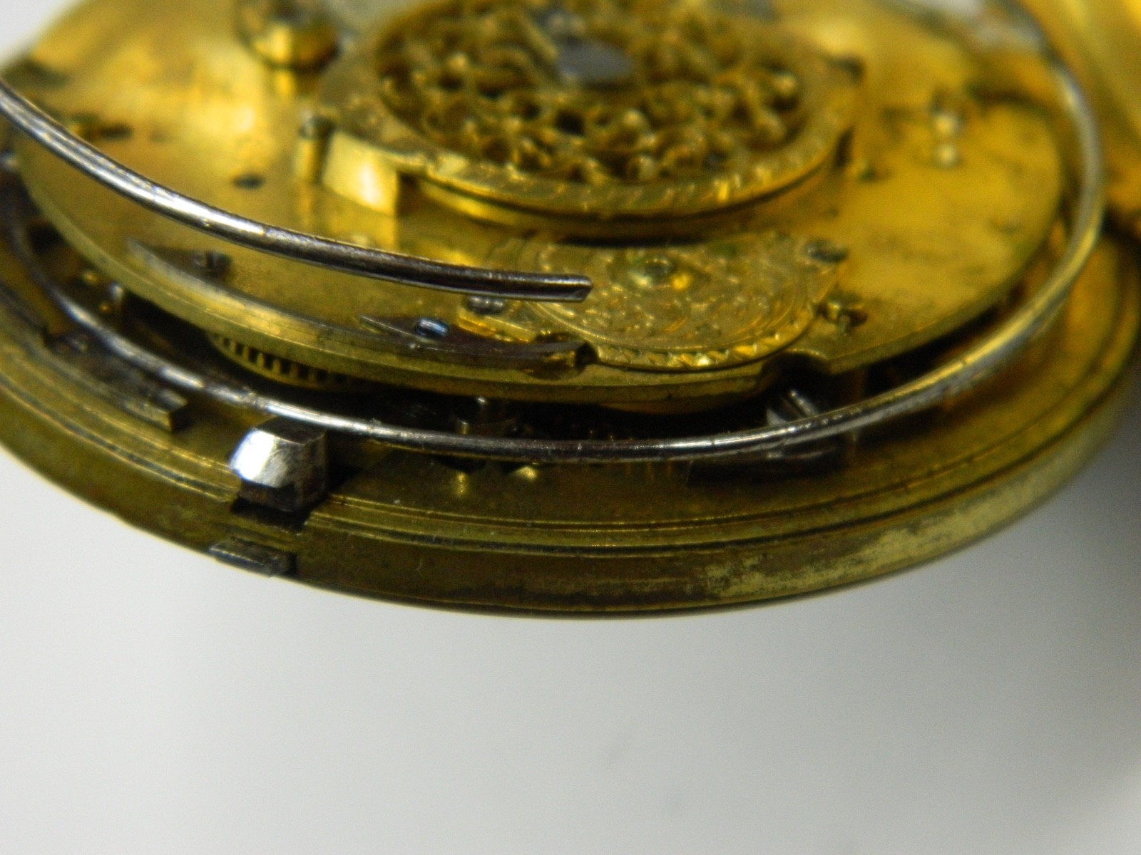 VERY RARE 18th CENTURY THIN FRENCH VERGE FUSEE REPEATER CHIME GONG POCKET WATCH