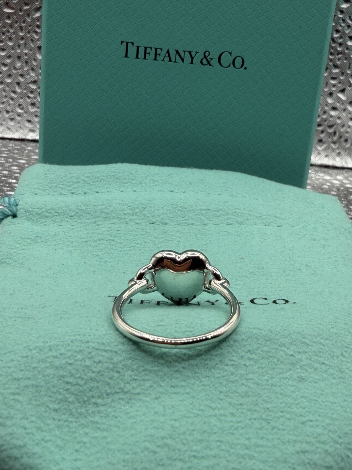 Tiffany & Co. Sterling Silver Return To Tiffany Full Heart Ring size 6