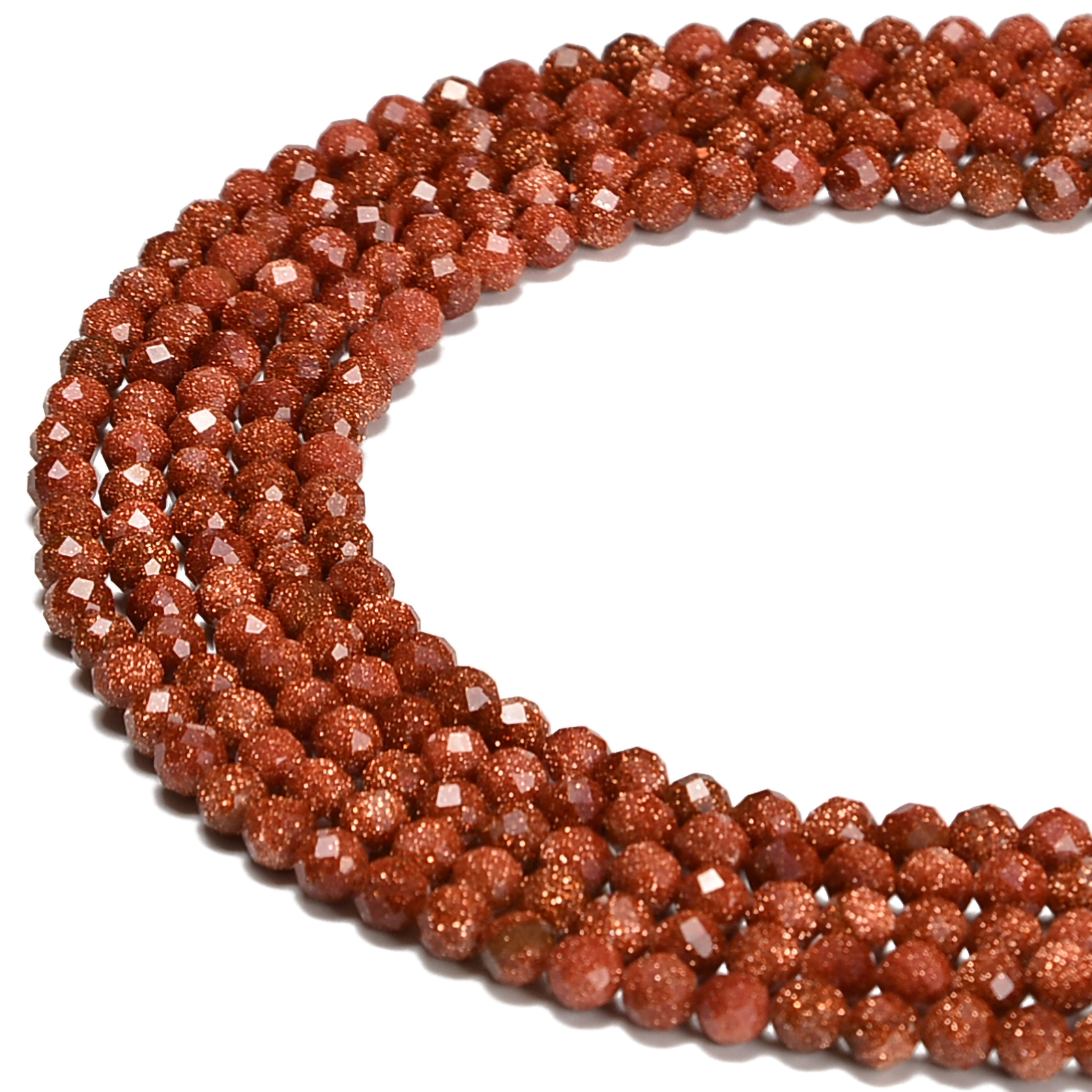 Gold Sandstone Faceted Round Beads Size 2mm 3mm 4mm 15.5” Strand