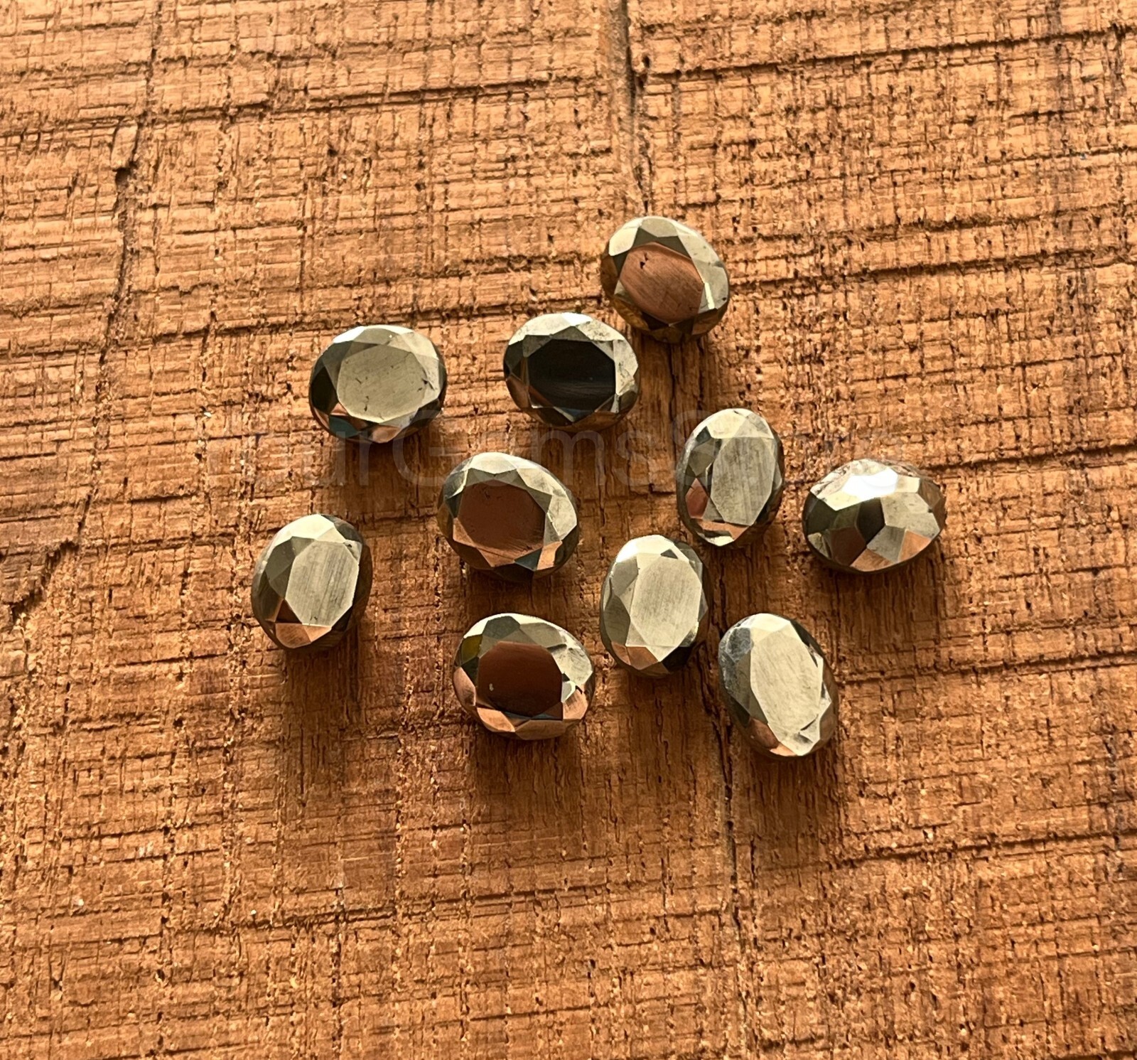 AAA Natural Pyrite Oval Faceted Cut Gemstone, Sizes 3x5mm to 20x30mm