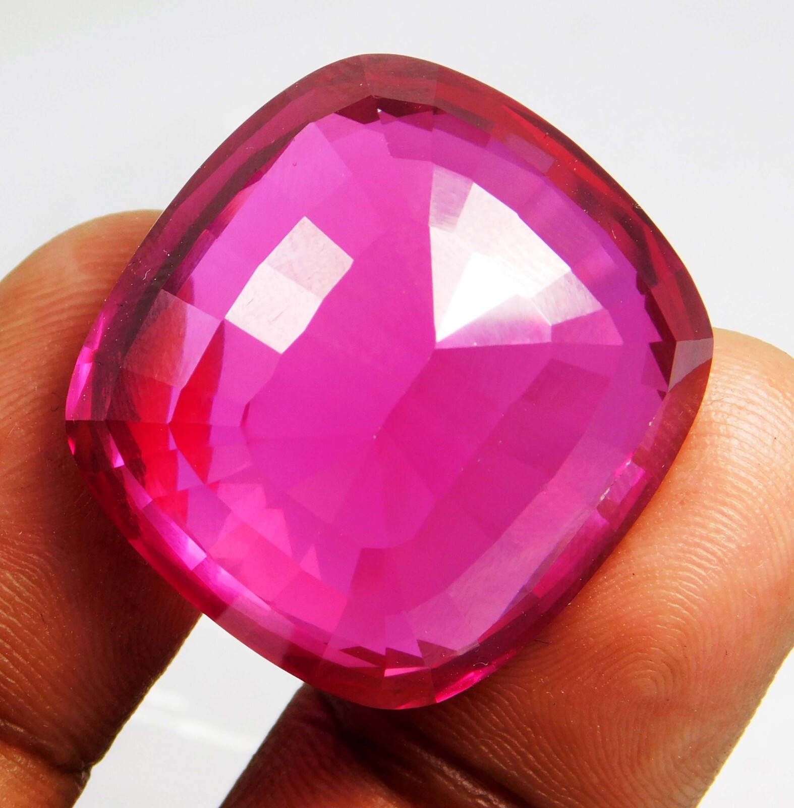 Natural 99.20 Ct Flawless PINK Ruby Cushion Cut Loose Gemstone CERTIFIED