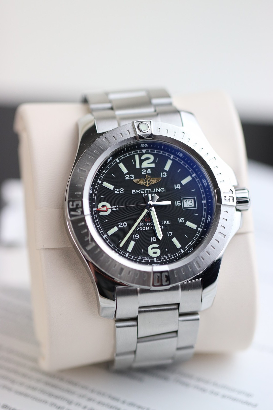 Breitling Breilting Colt Blue Dial on steel A74388 Complete