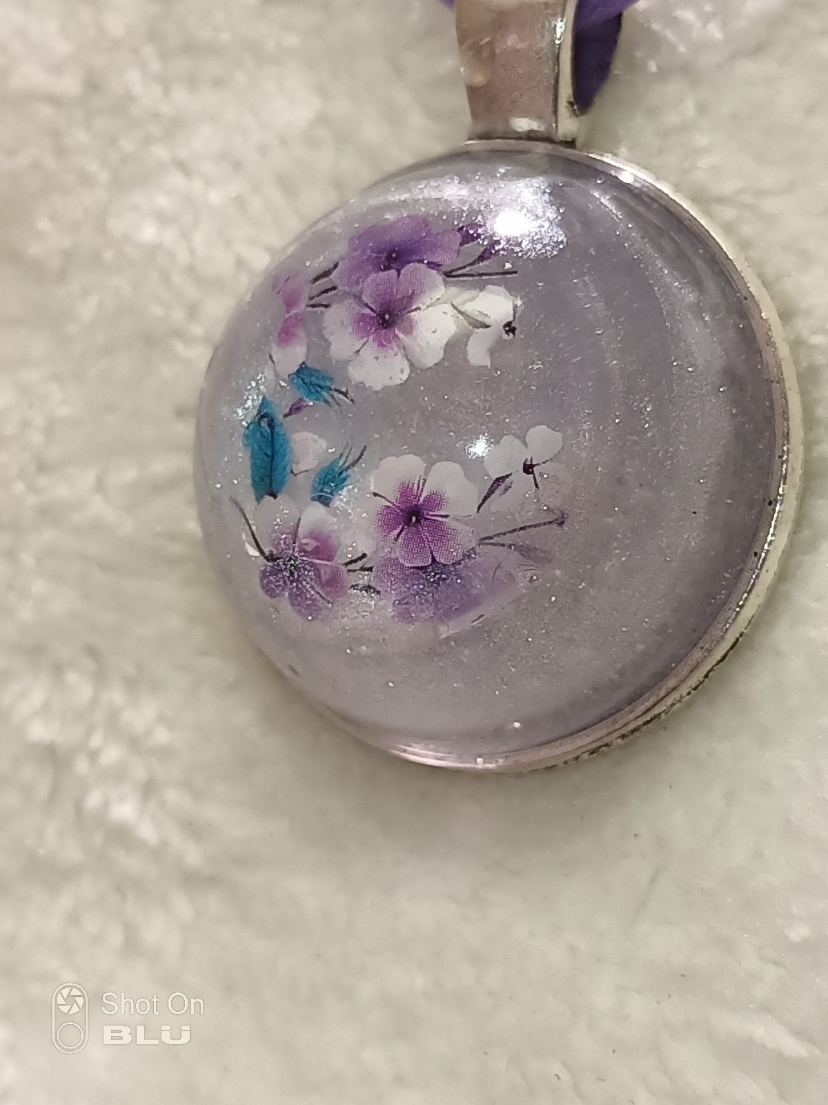 Resin Pendant Necklace Hand Crafted