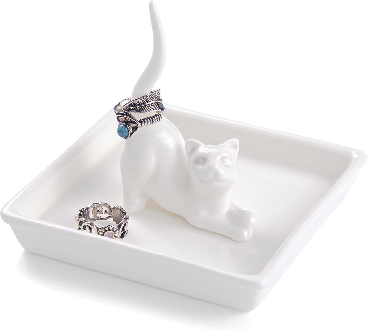 Elegant Polished Cat Jewelry Tray – Ideal for Mother’s Day & Birthdays