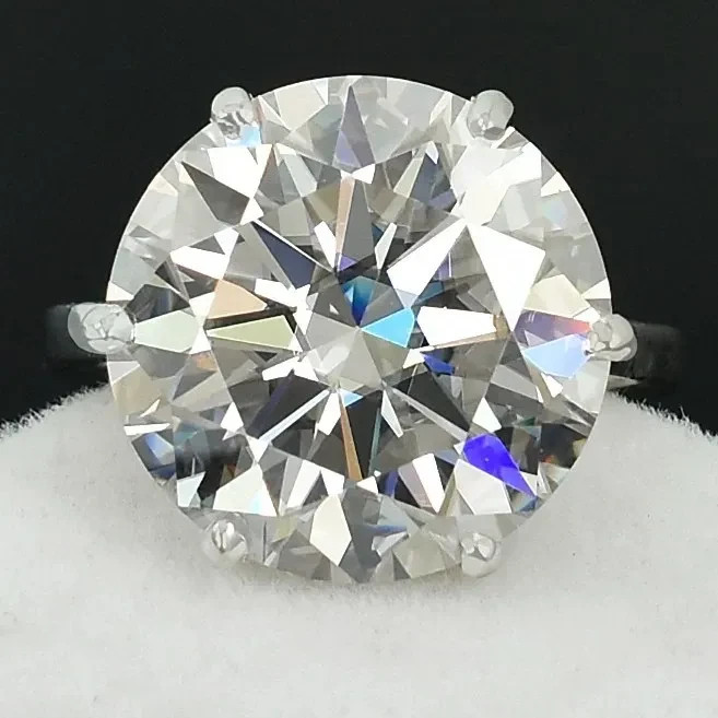 RARE 14.10 Ct Certified White Diamond Ring 925 Silver FREE Shipping -No Tariffs