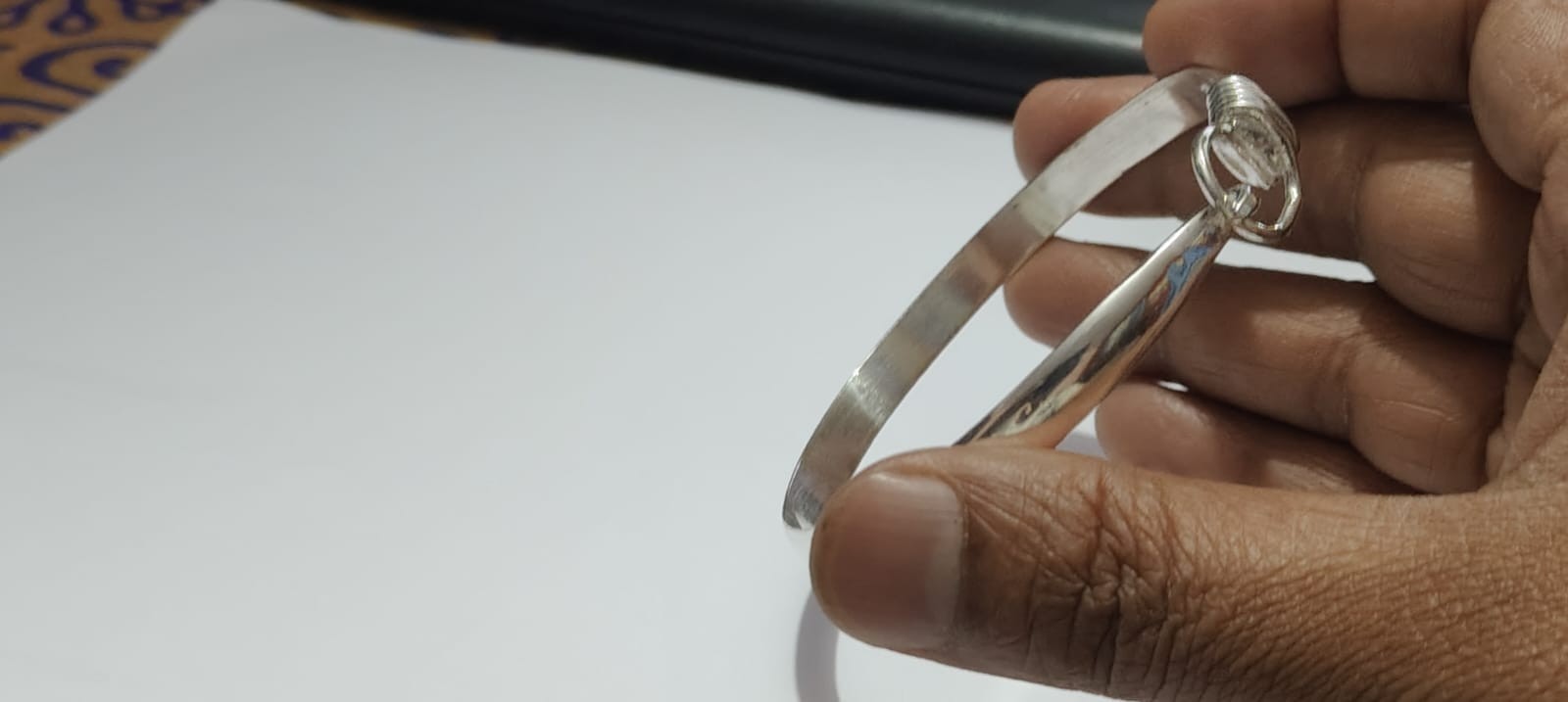 Cuff Bracelet Hook Clasp Bangle 925 Sterling Silver Handmade Bangle Al Size 5 12