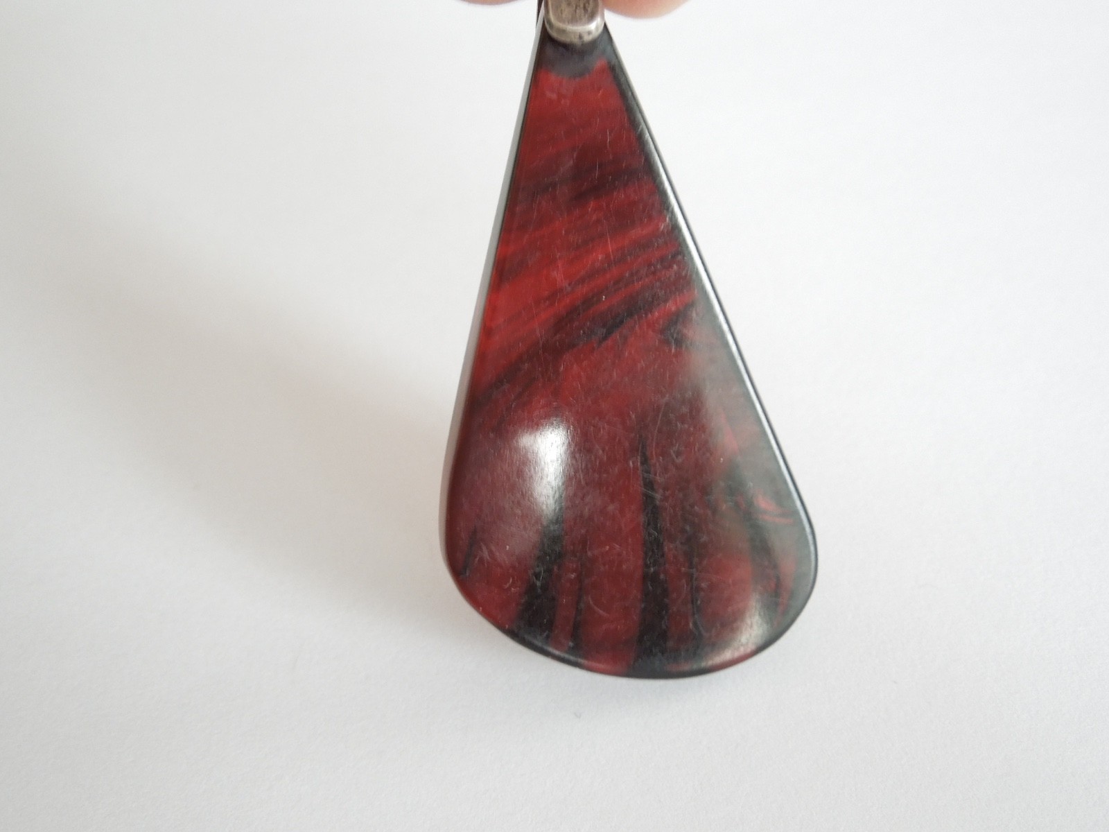 Vintage Pendant Bakelite Tested Cherry Cherry 8.3 G/6.6 X 3.3 Cm
