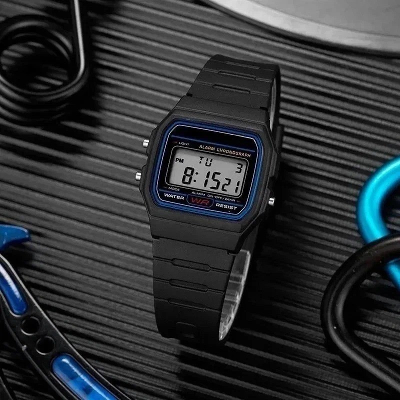F 91W Classic Digital Resin Strap Watch Stopwatch Chronograph Sport Unisex Men*