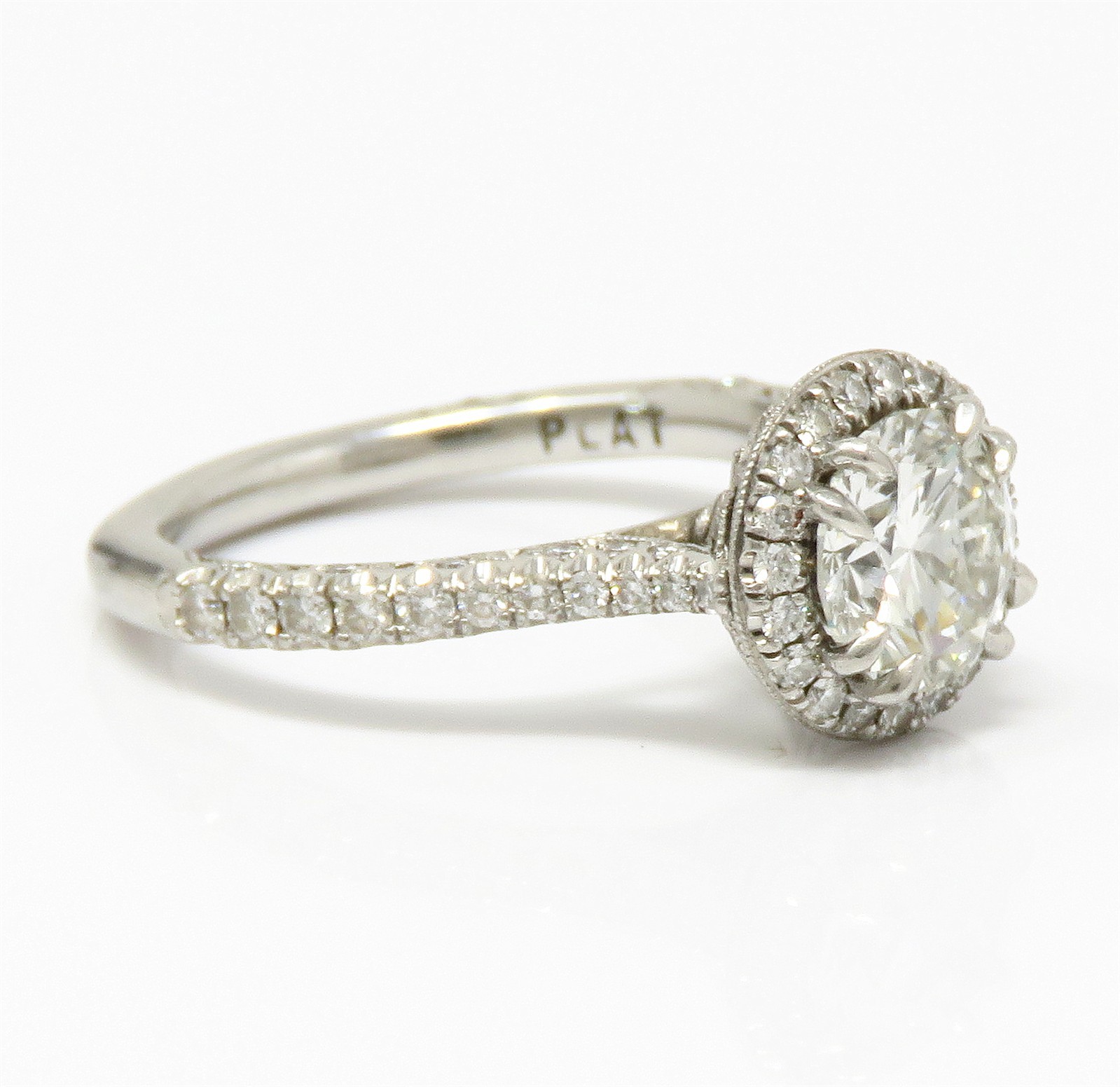 NYJEWEL Tacori Platinum 2.4ctw Diamond Engagement Ring Center Diamond 1.5ct