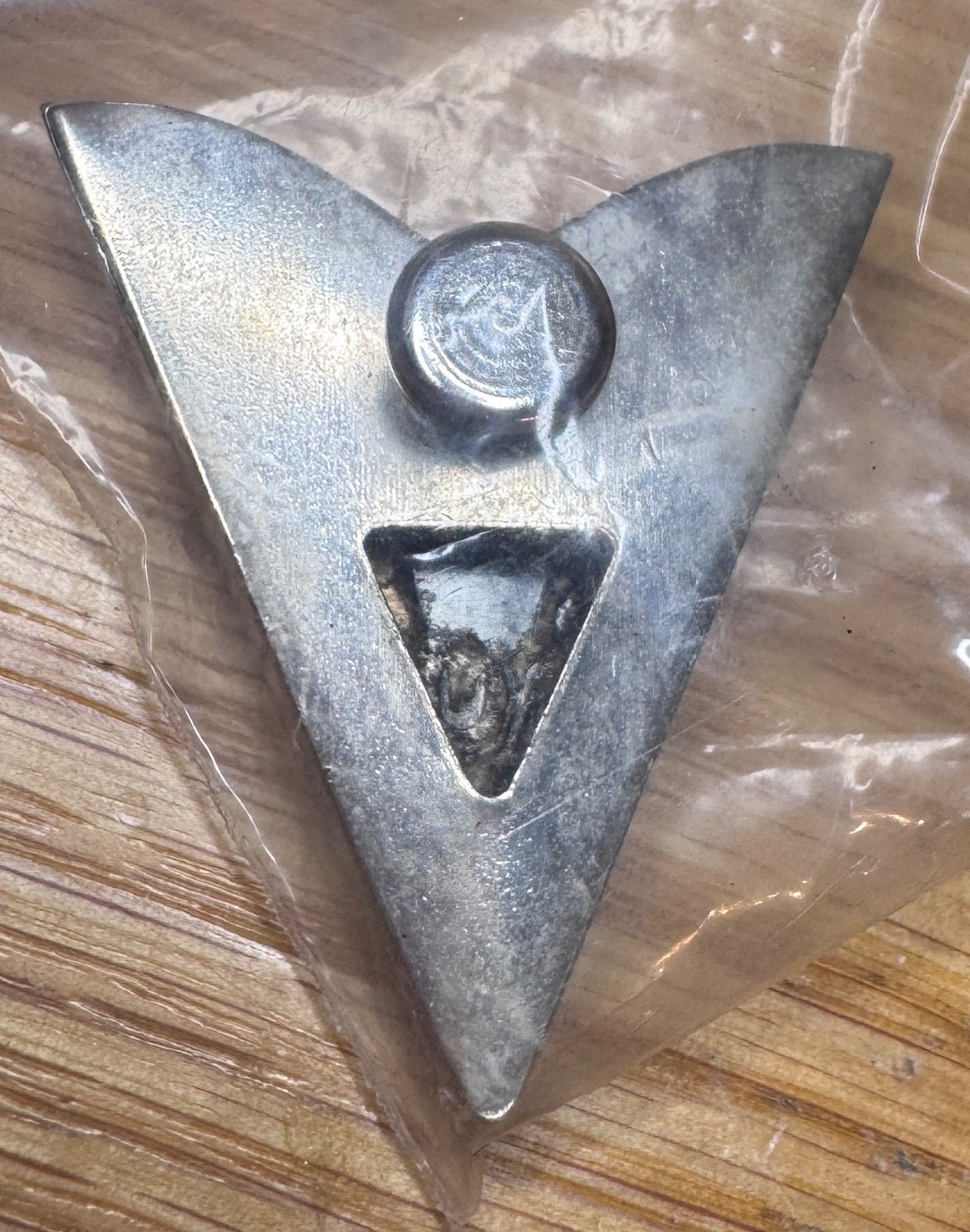Vintage Silver CY Horseshoe Western Shirt Collar Tips Front Only 1 3/8 In