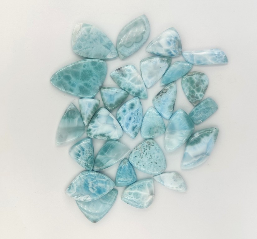 Natural Larimar cabochon Loose gemstones Jewelry Making Wholesale Lot 71257