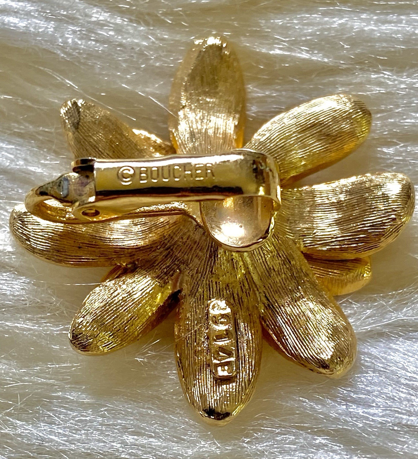 RARE Vintage MARCEL BOUCHER Cultured Pearl Flower Brooch & Earring Set