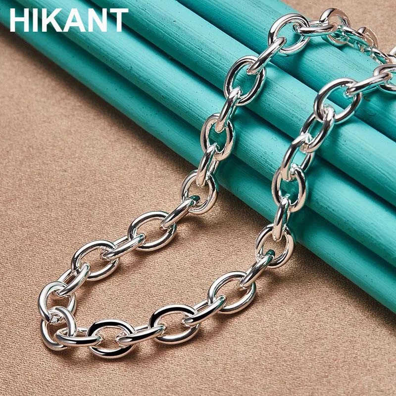 925 Sterling Silver Basic Chain Heart Pendant Women Necklace Fashion Jewelry