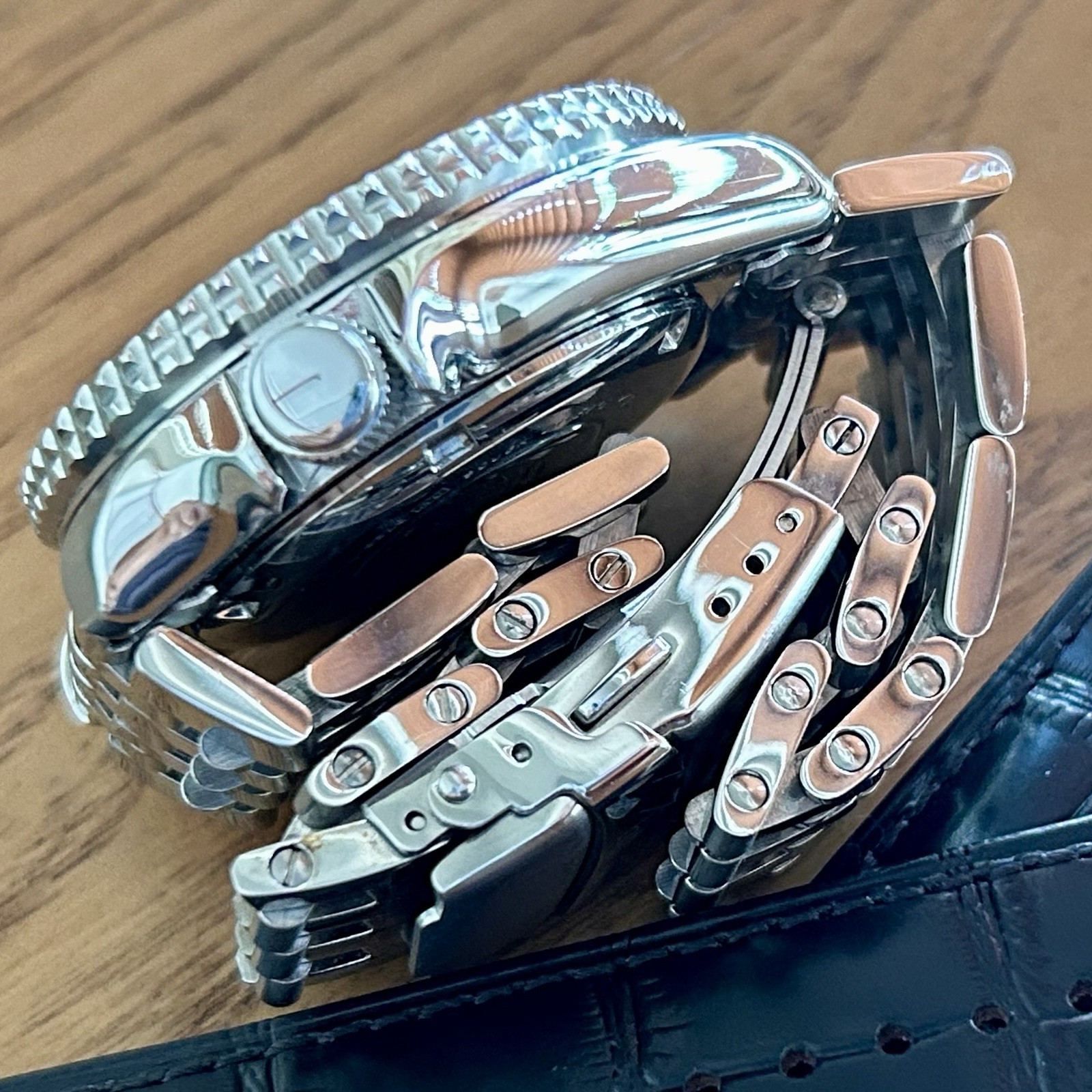 Seiko Diver SKX007 7S26-0020 w/ Steel Beads Of Rice Bracelet + PROOF OF SERVICE