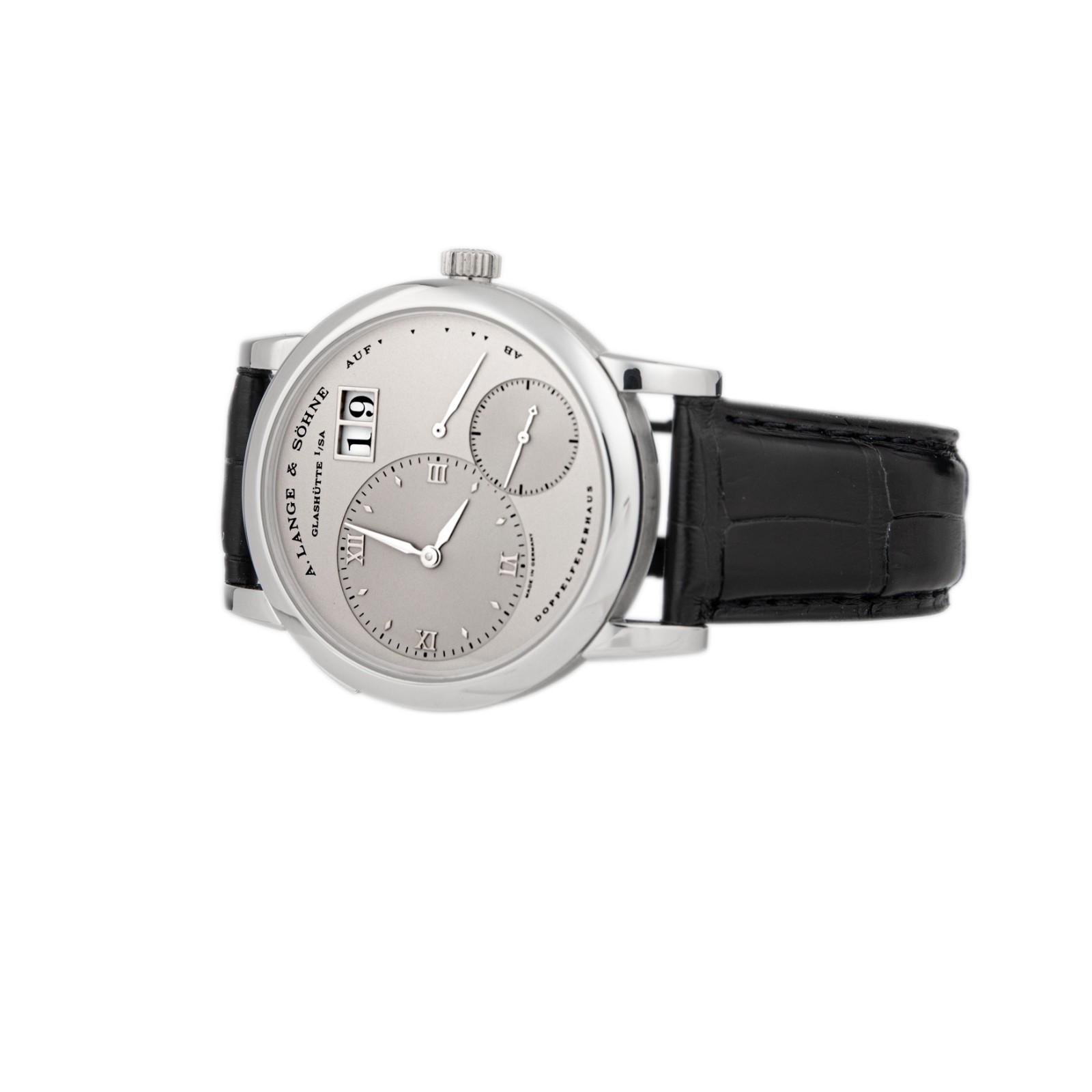 A Lange & Sohne Lange 1 Platinum Silver Dial 39mm 101.025