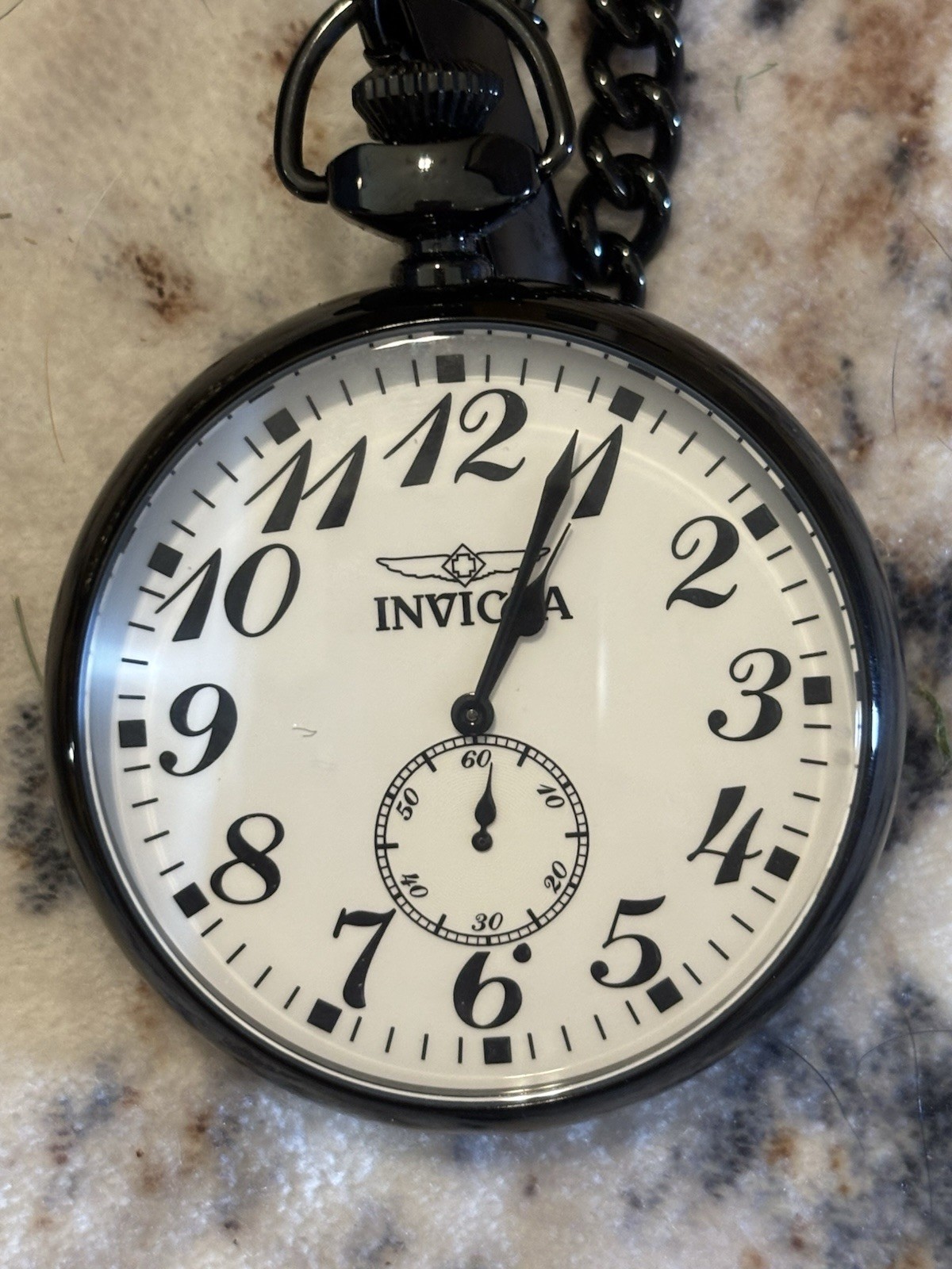 Invicta Lot of 4 Quartz Open Face Pocket Watches and dive case. See description.